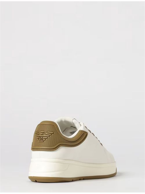 LEATHER SNEAKERS EMPORIO ARMANI | EM003663.AF18212M0362 OFF WHITE/PLANTATION